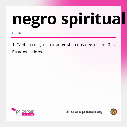 Significado de negro spiritual